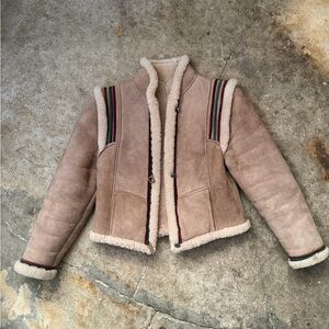 Tan VintageShearling Women's Jacket